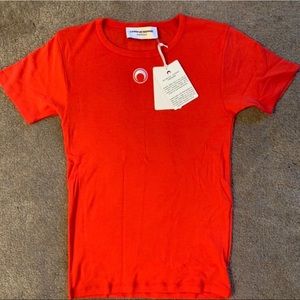 Marine Serre White Line Tee